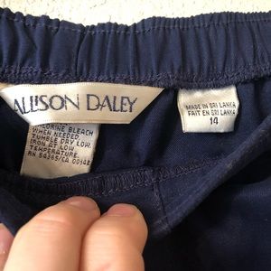 Navy slacks with elastic waist from Dillard’s